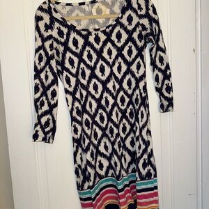 Lilly Pulitzer navy fish striped dress. Circa 2016